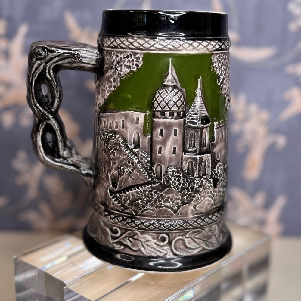 Vintage Estate Castle Design Ceramic Beer Stein Mug Made in Japan
